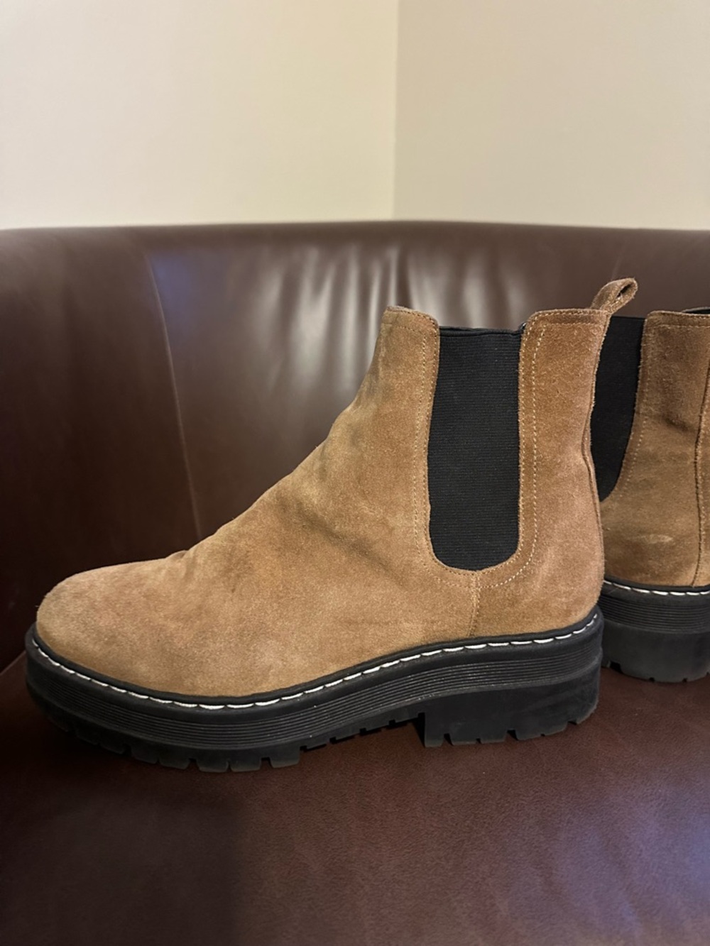 Marc Fisher Suede Chelsea Boots in Brown